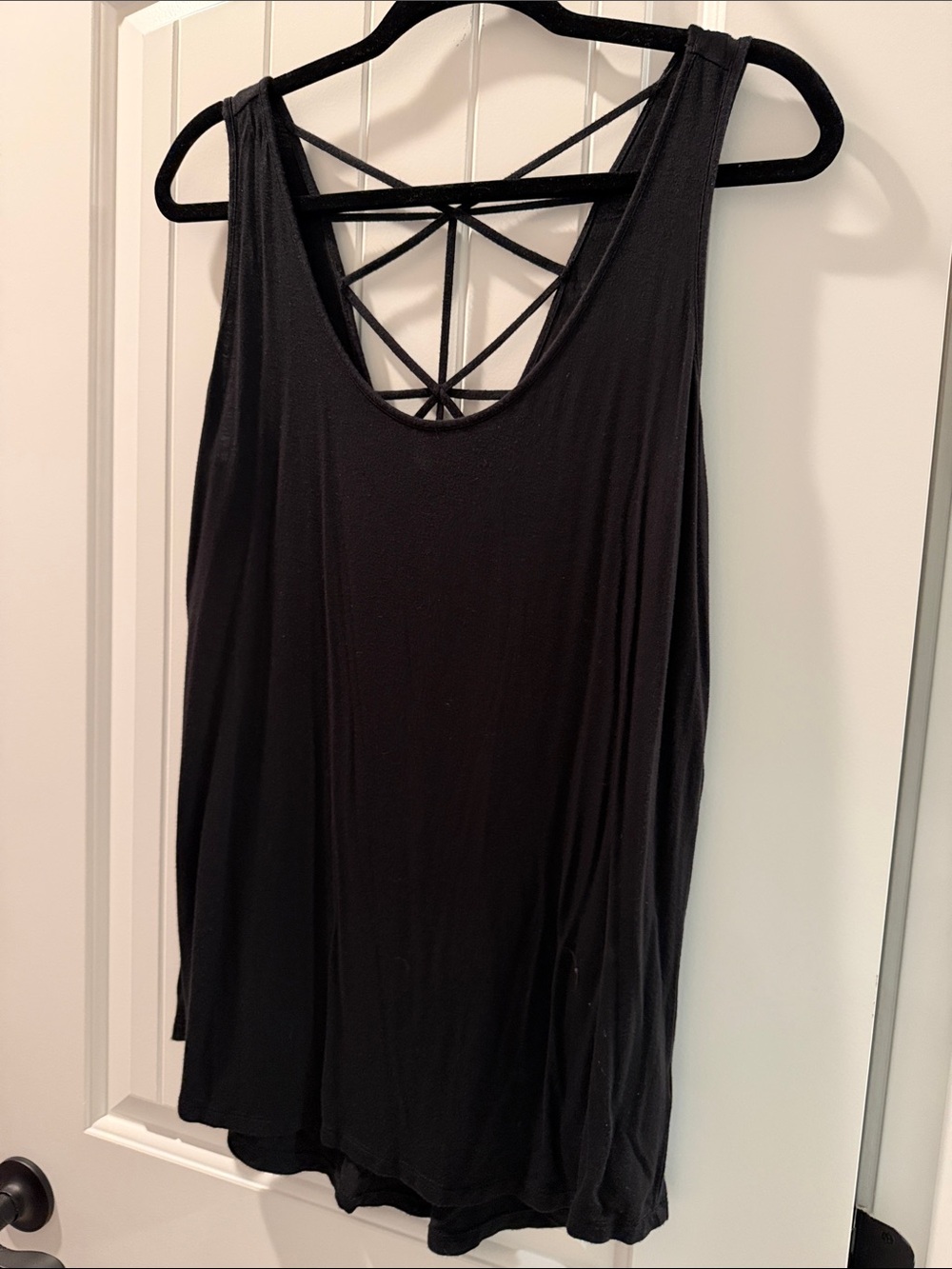 Maurices Black Crisscross Back Tank Top